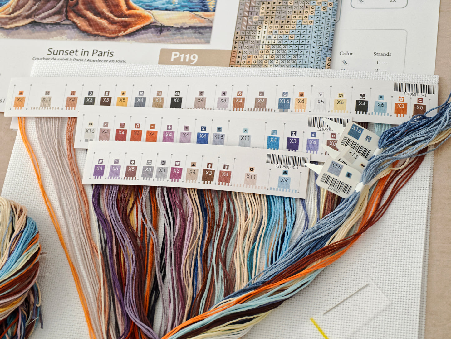 P119 Sunset in Paris - Cross-Stitch Kit - Signature Collection