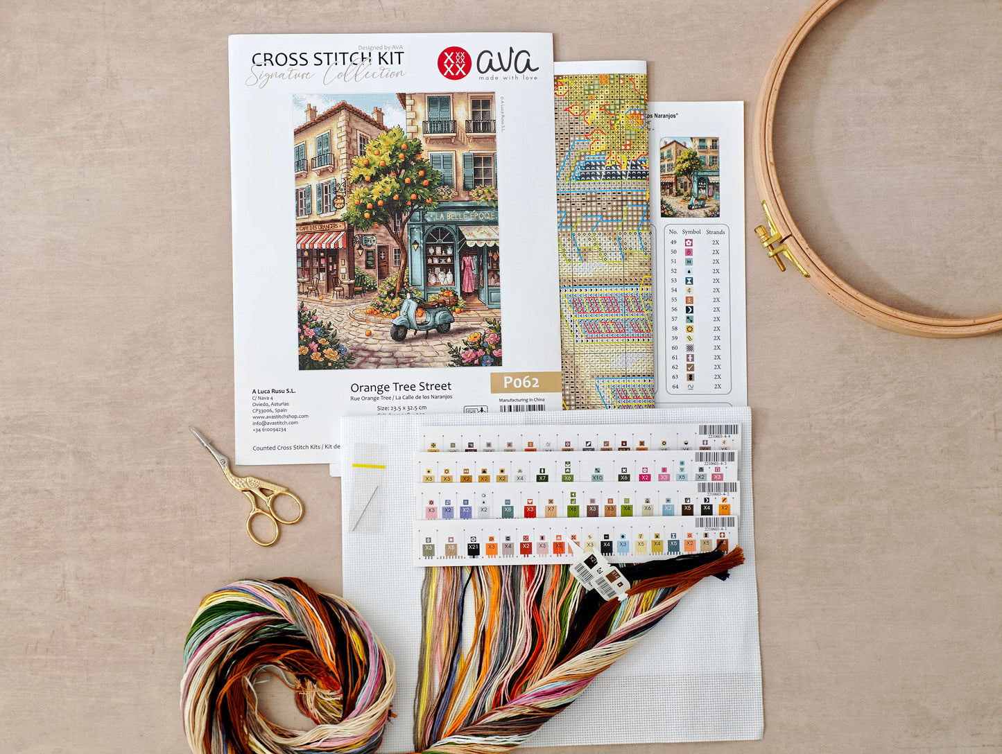P062 Orange Tree Street – Cross-Stitch Kit - Signature Collection
