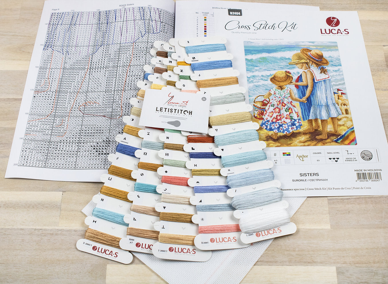 B2404 Hermanas - Kit de Punto de Cruz Luca-S
