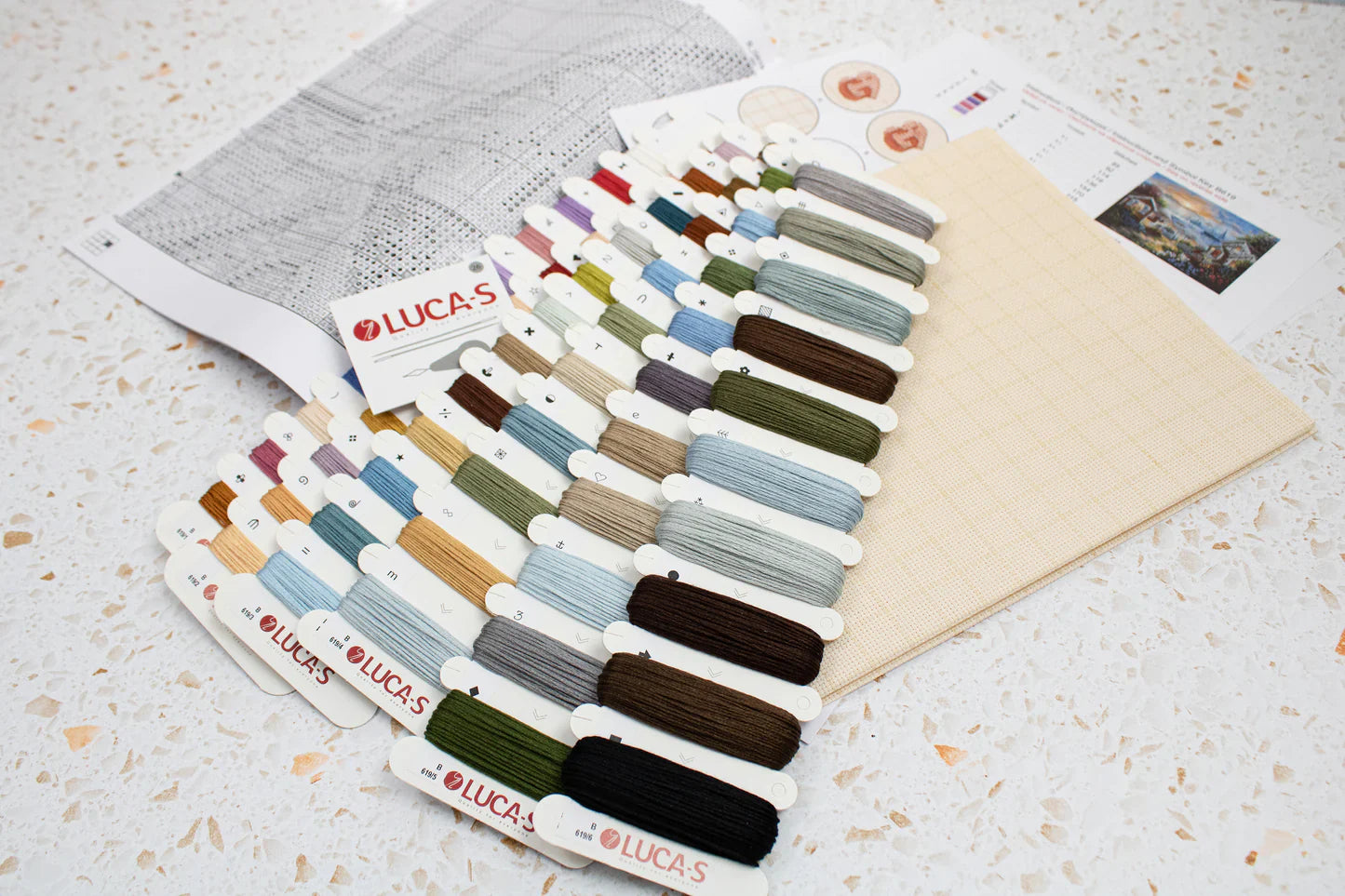 Kit de Punto de Cruz Luca-S Gold - Tranquil Seafront B619
