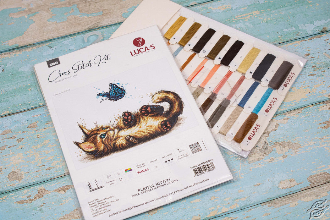 Kit de Punto de Cruz Gatito juguetón - B7013 Luca-S