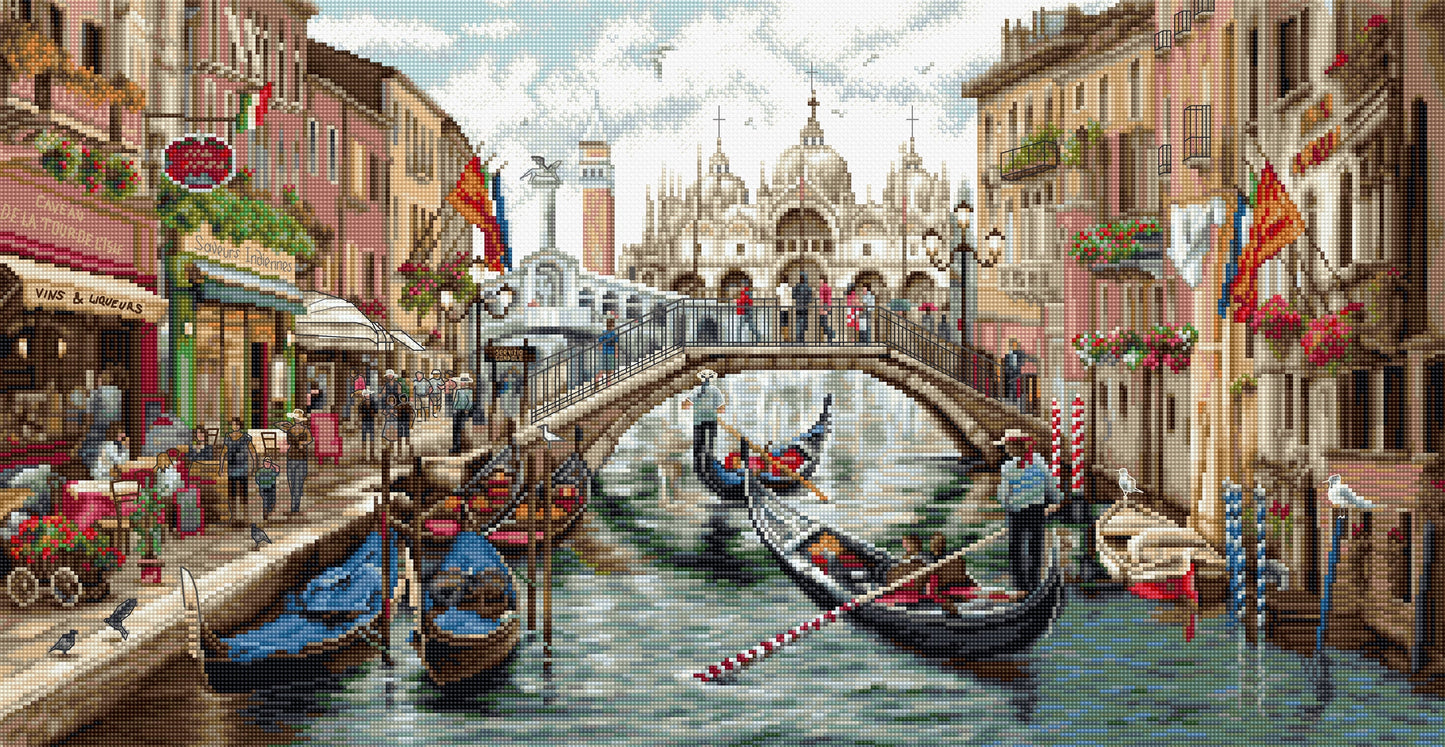 Kit de Punto de Cruz Venecia Luca-S Gold - BU5003