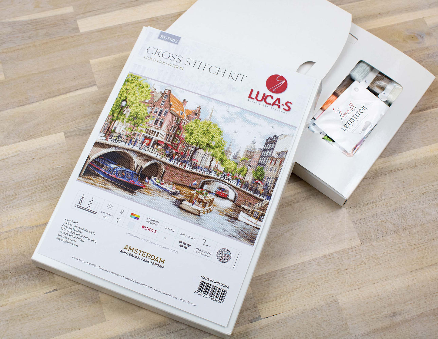 Kit de Punto de Cruz Amsterdam Luca-S Gold - BU5005