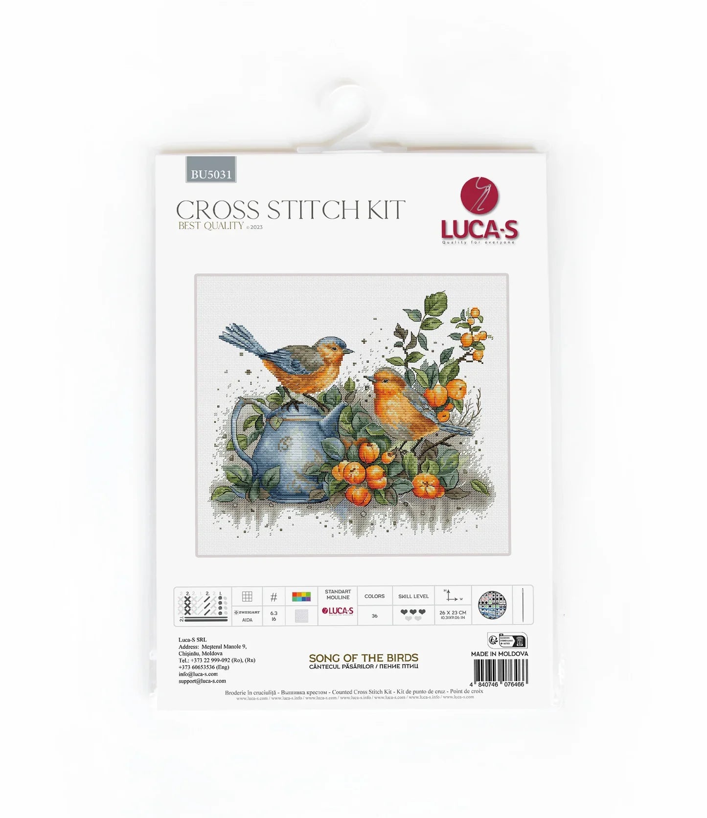 Kit de Punto de Cruz - Canción de los Pájaros - BU5031 Luca-S