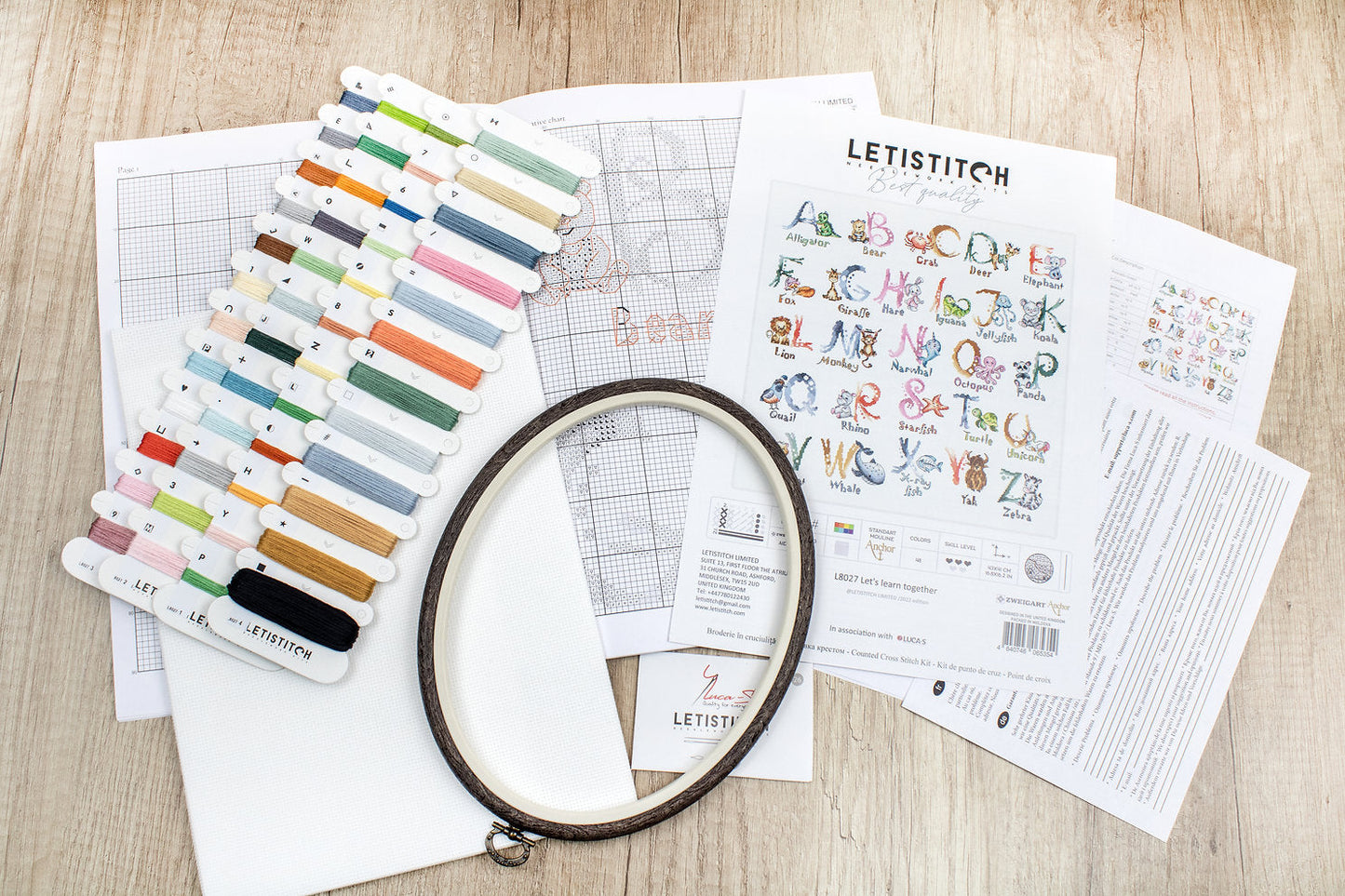 L8027 Aprendamos juntos - LETISTITCH - Kit de Punto de Cruz