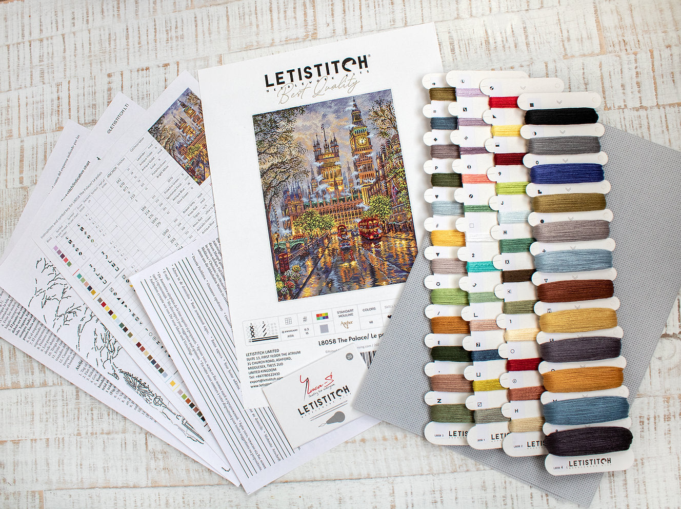 Kit de punto de cruz contado "El Palacio" Londres de Letistitch L8058