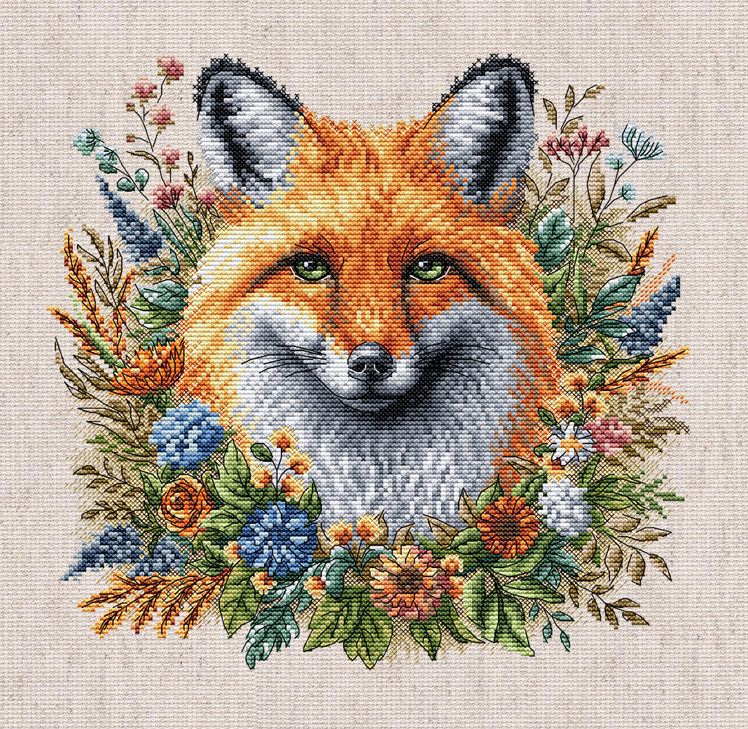 Fox Among Flowers - Cross Stitch Kit AVA P123