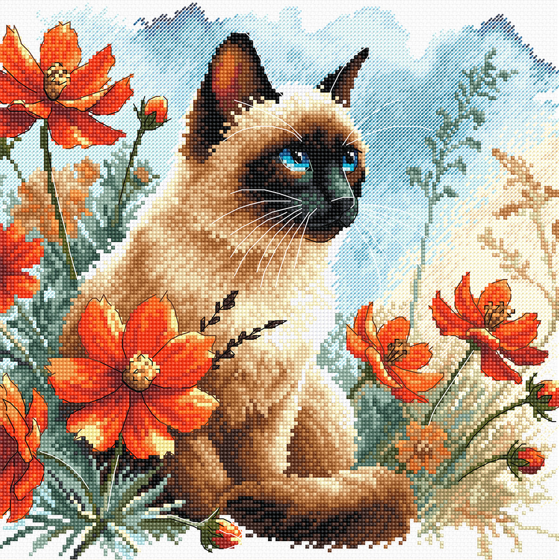 The Cat's Garden - Cross Stitch Kit AVA P172 – AVA Stitch
