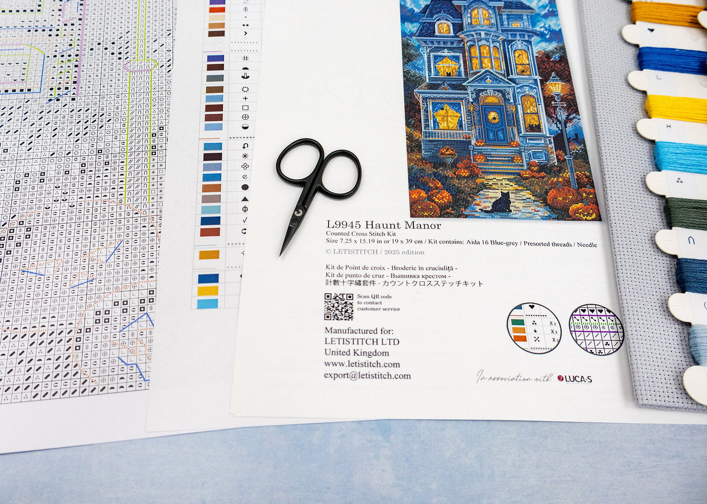 L9945 Haunt Manor - Letistitch | Kit de punto de cruz