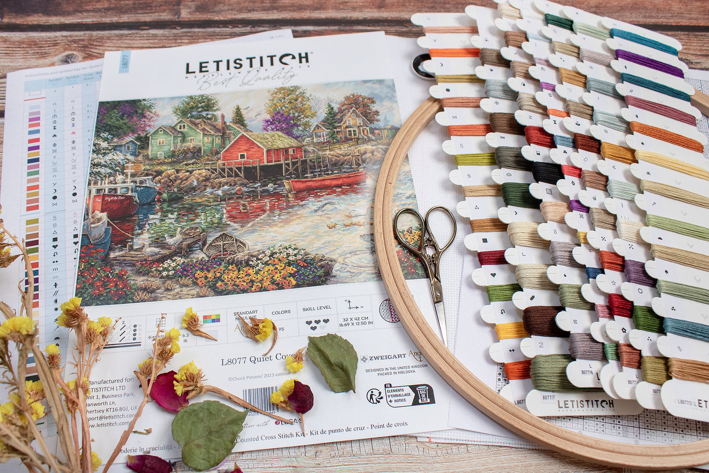 Quiet Cove - L8077 LETISTITCH - Kit de Punto de Cruz