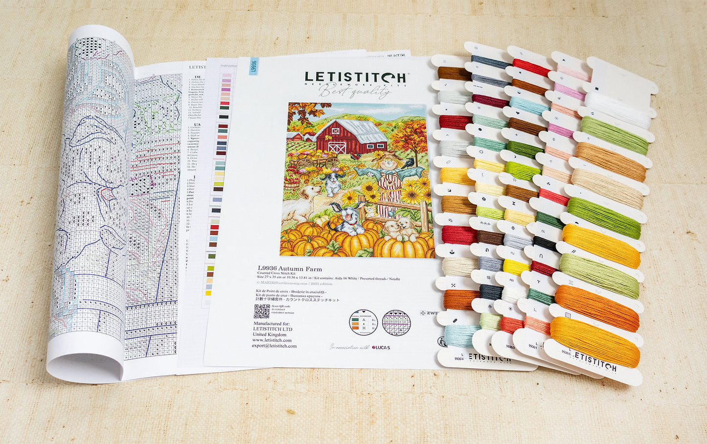 L9936 Autumn Farm - Letistitch | Kit de punto de cruz