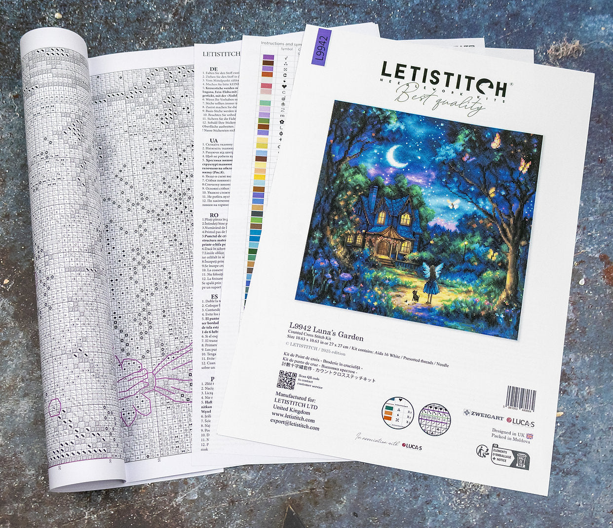 L9942 Luna’s Garden - Letistitch | Kit de punto de cruz