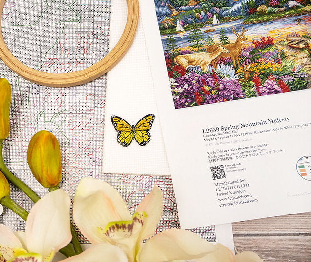 Kit de Punto de Cruz "Esplendor Primaveral en la Montaña" – Letistitch L9939