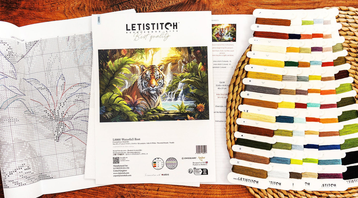 Kit de Punto de Cruz - L9900 Waterfall Rest de Letistitch