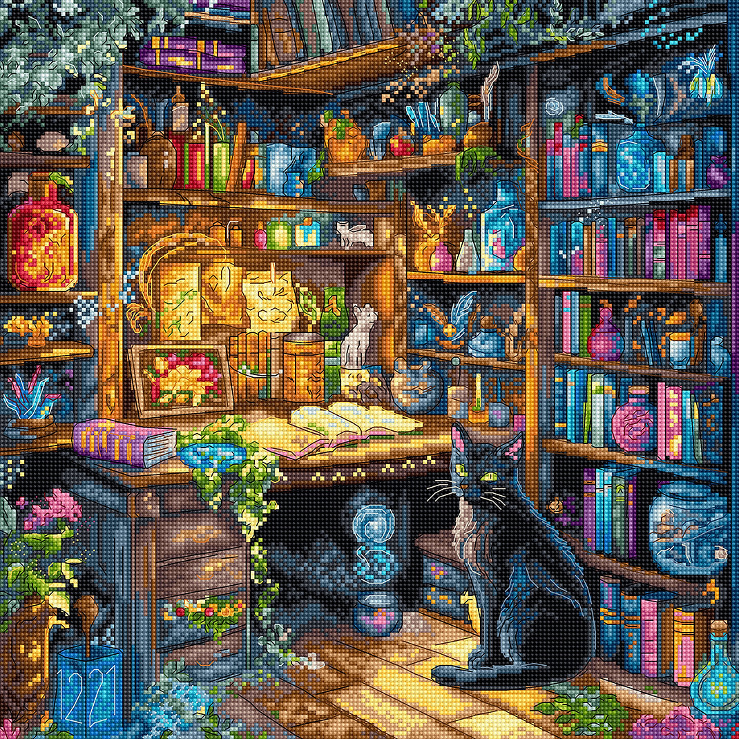 Kit de Punto de Cruz Letistitch – Charmed Library (L9935)