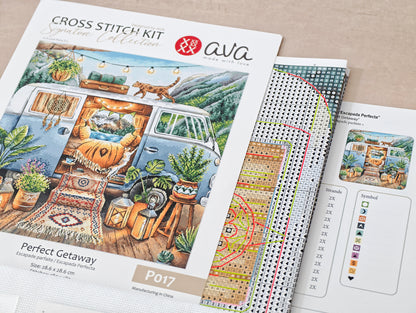 P017 Home is Where We Park It - Cross-Stitch Kit - Signature Collection