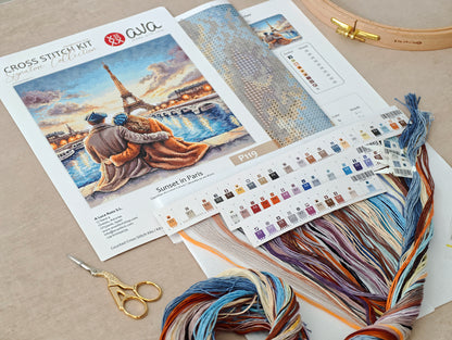 P119 Sunset in Paris - Cross-Stitch Kit - Signature Collection