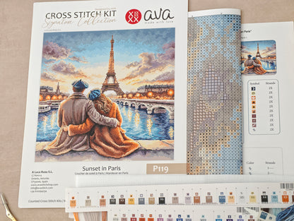 P119 Sunset in Paris - Cross-Stitch Kit - Signature Collection