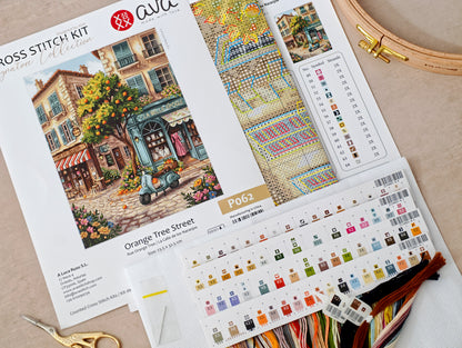 P062 Orange Tree Street – Cross-Stitch Kit - Signature Collection