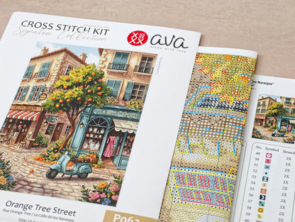 P062 Orange Tree Street – Cross-Stitch Kit - Signature Collection