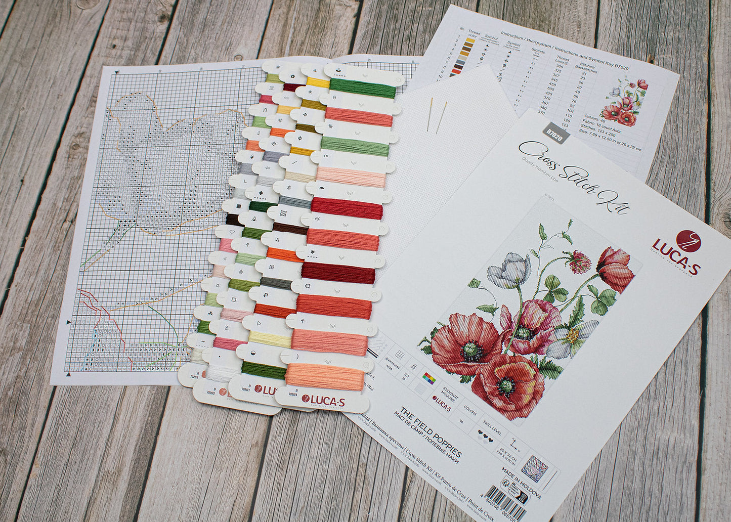 Kit de Punto de Cruz - The Field Poppies - B7020 Luca-S