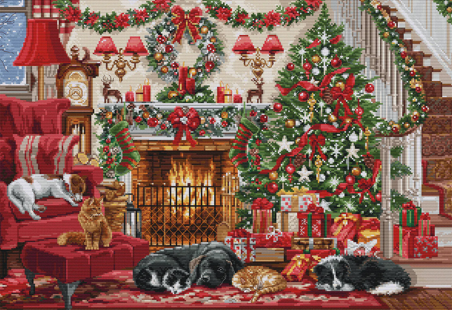 Kit de Punto de Cruz - Cosy Fireplace - BU5041 Luca-S Gold