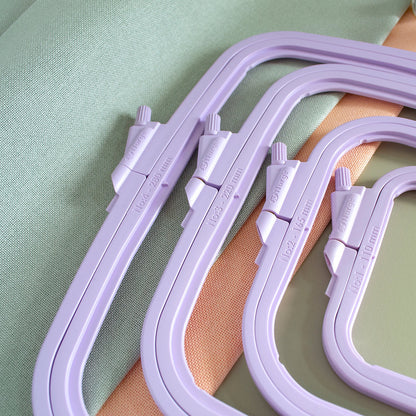 Nurge Violet Square Hoop: Precision and Style for Your Embroidery