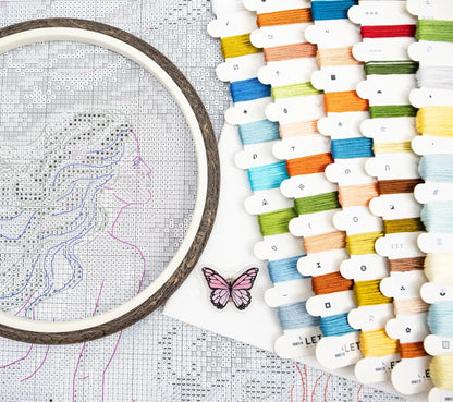 Kit de Punto de Cruz LetiStitch L9981 Mermaid Dreams – Sirena Fantasía en Aida 16