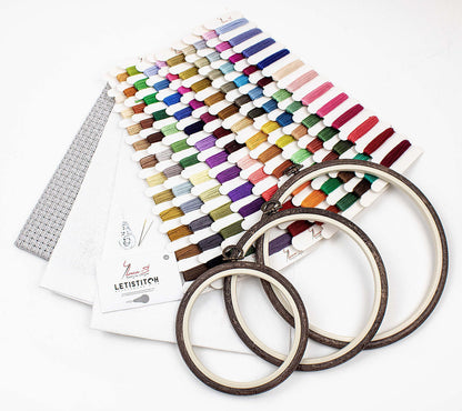120 Kit para Principiantes + Grafico de Regalo - Luca-S -  Punto de Cruz
