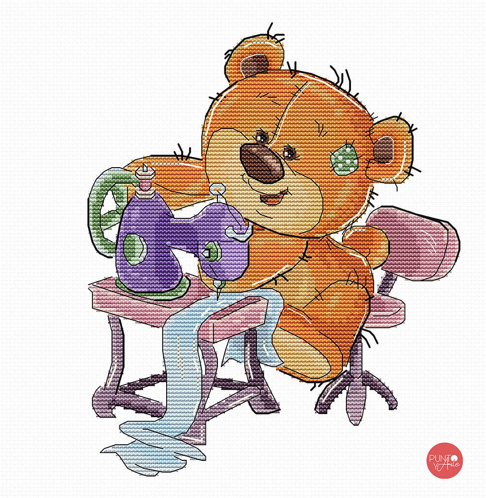 B1179 Oso de peluche - Luca-S - Kit de Punto de Cruz