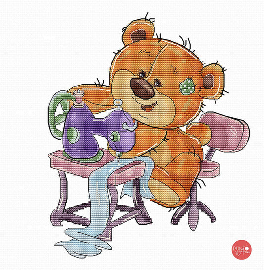 B1179 Oso de peluche - Luca-S - Kit de Punto de Cruz