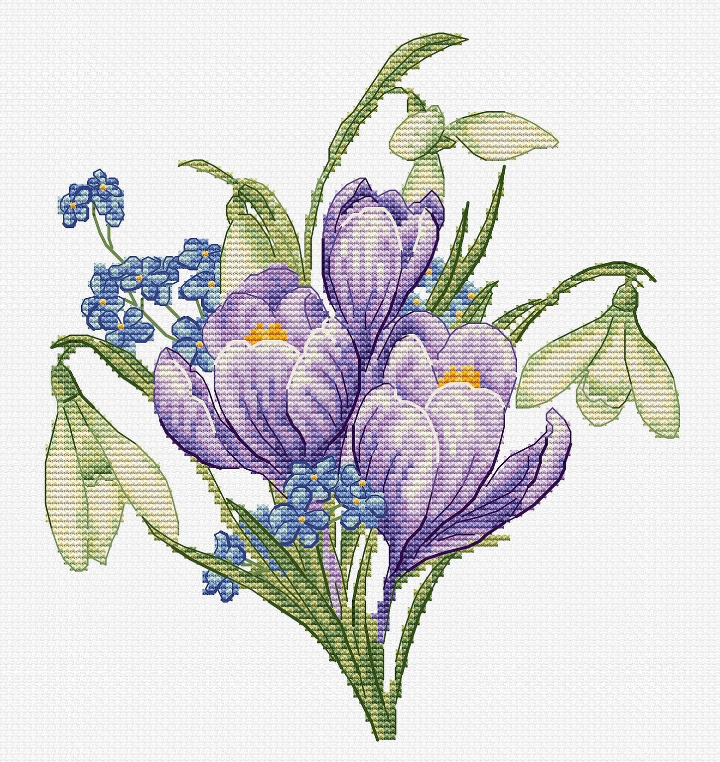 Kit de Punto de Cruz Spring Flowers Luca-S B1404
