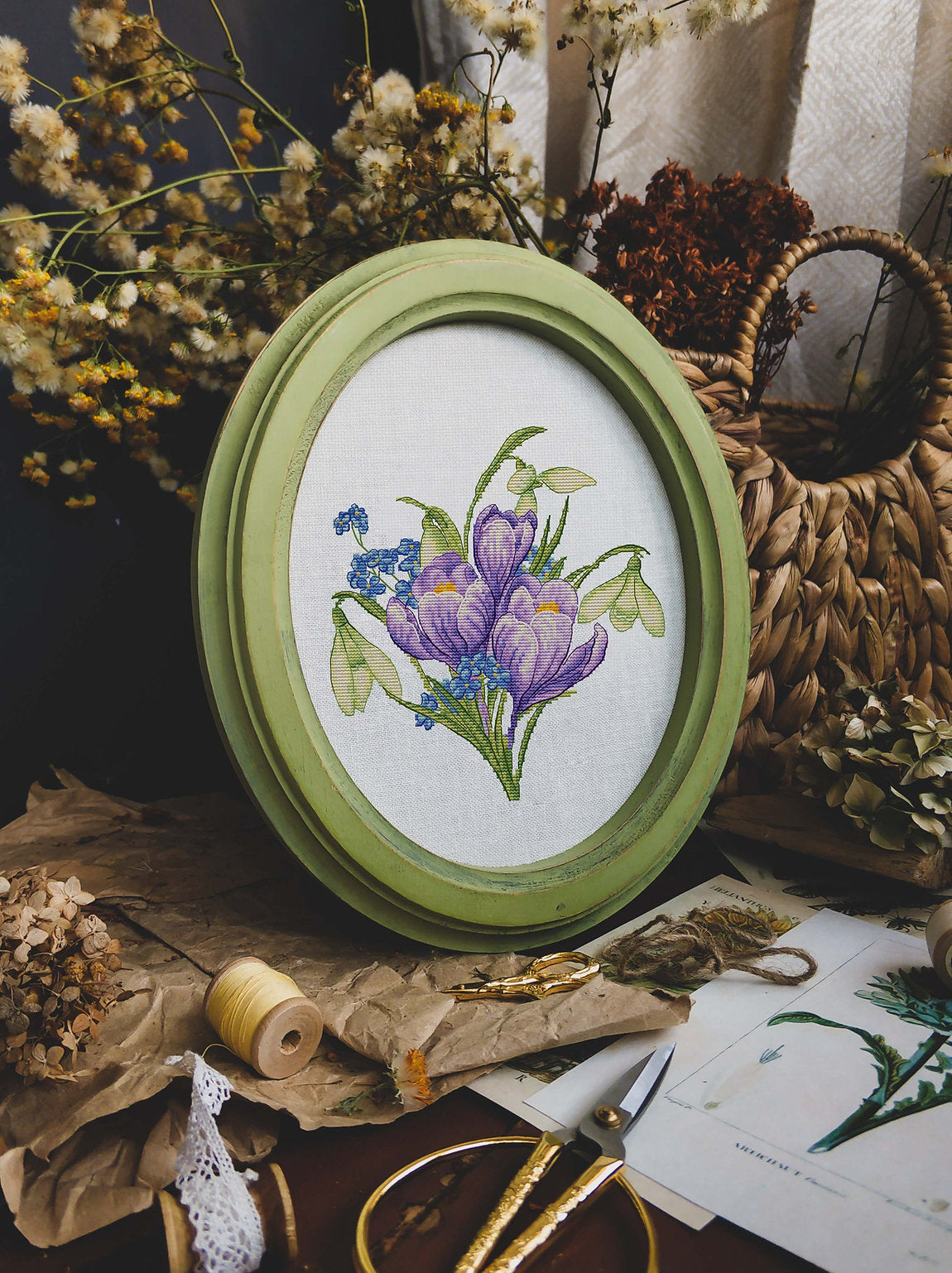 Kit de Punto de Cruz Spring Flowers Luca-S B1404