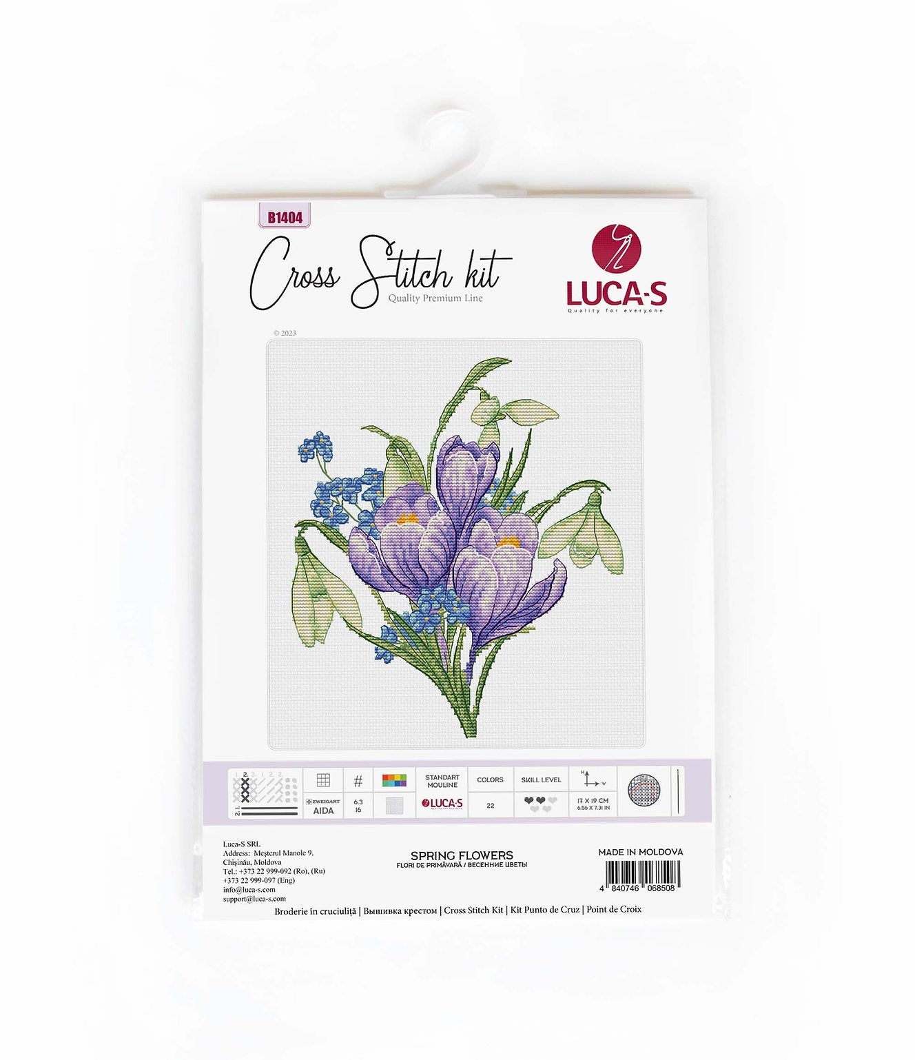 Kit de Punto de Cruz Spring Flowers Luca-S B1404