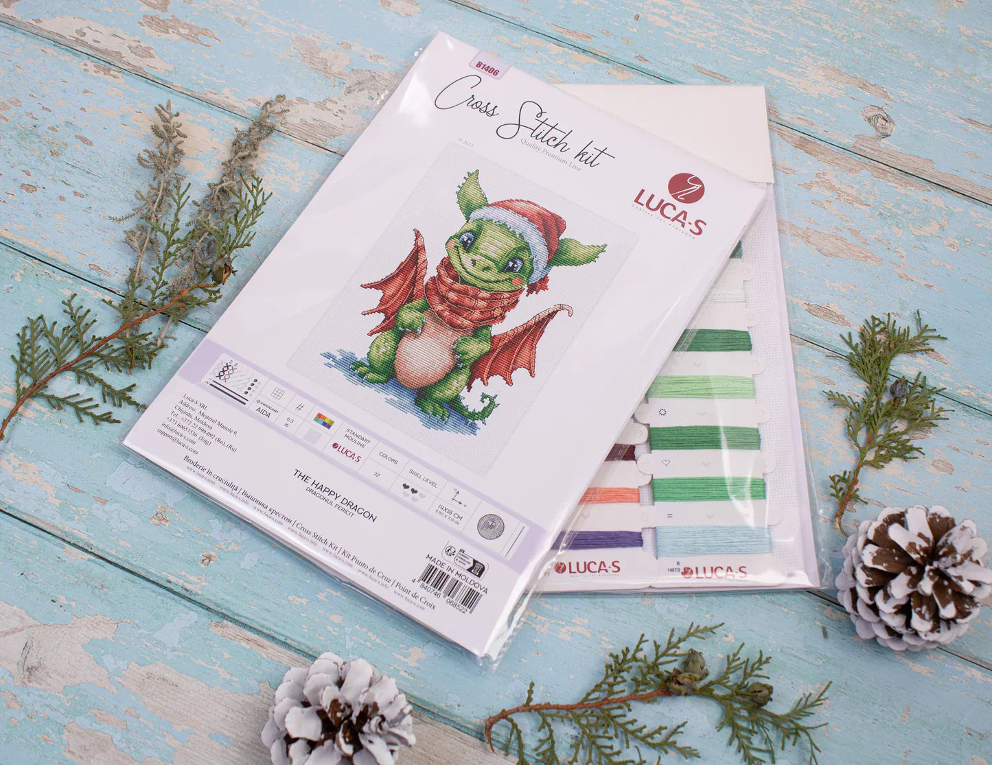 Kit de Punto de Cruz - The Happy Dragon - B1406 Luca-S