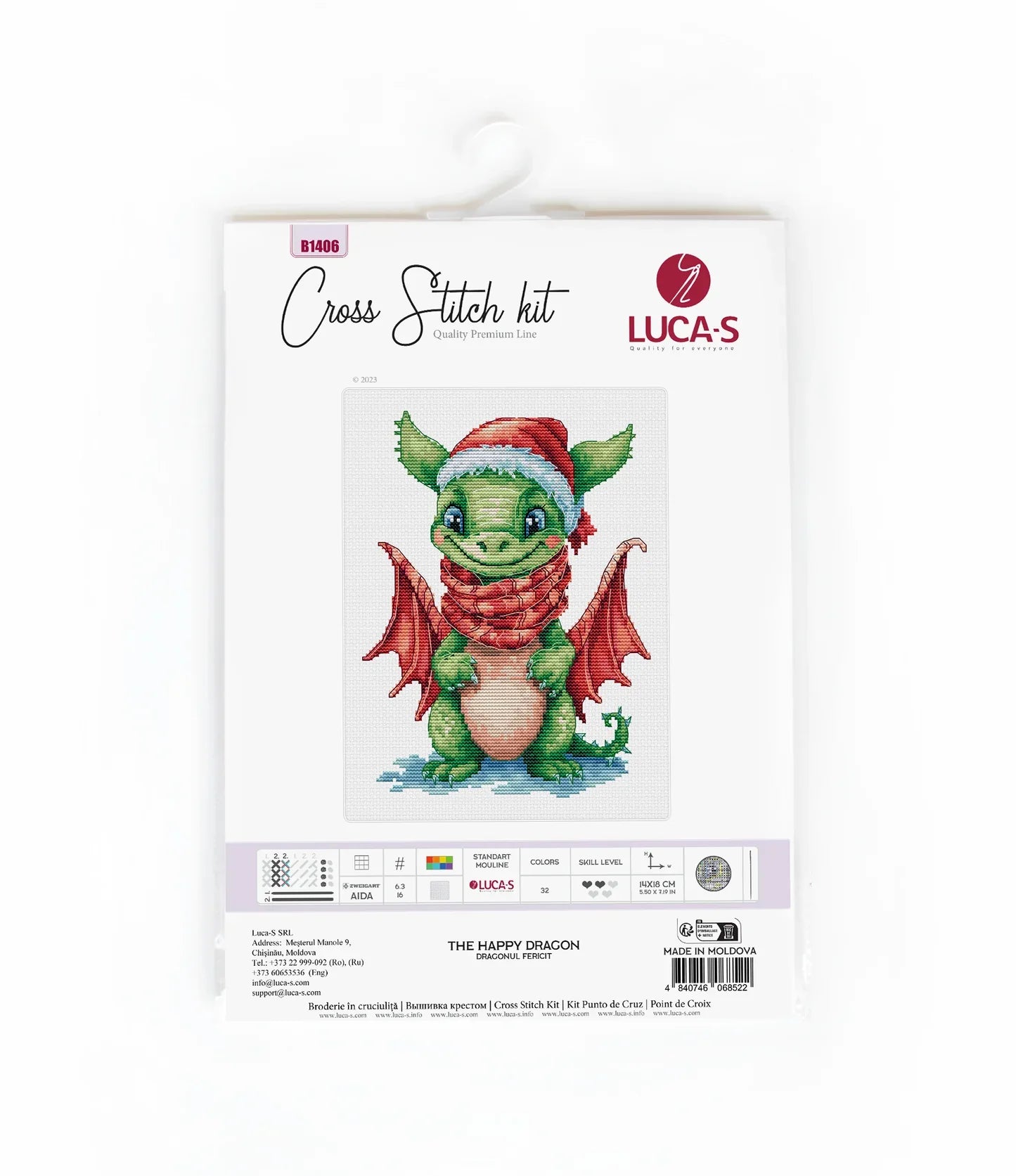 Kit de Punto de Cruz - The Happy Dragon - B1406 Luca-S