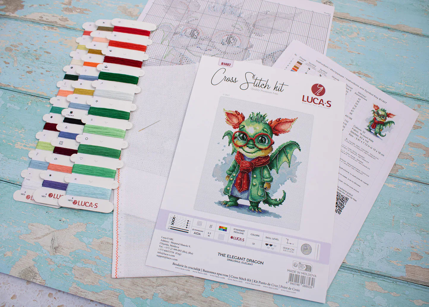 Kit de Punto de Cruz - The Elegant Dragon - B1407 Luca-S