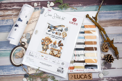 Kit de Punto de Cruz 'Nunca Dejes de Explorar' de Luca-S B1408