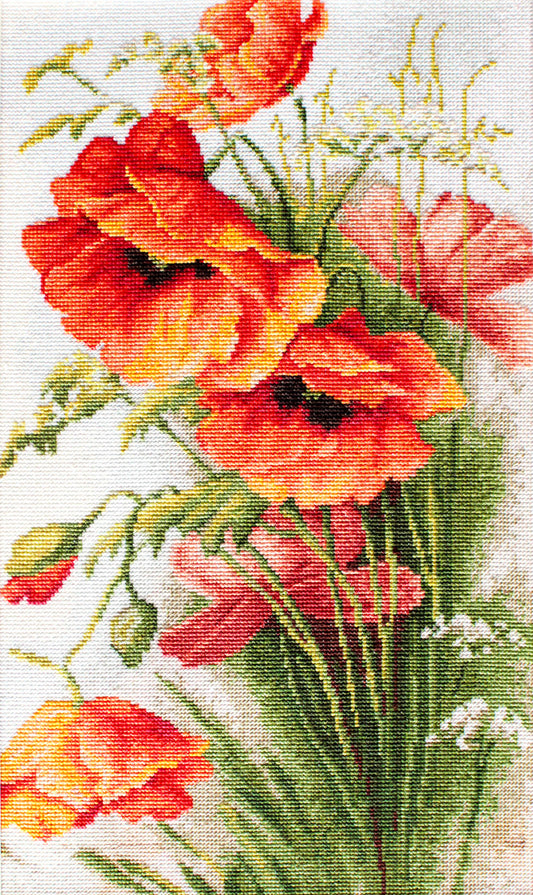 B213 Amapolas - Kit de Punto de Cruz Luca-S