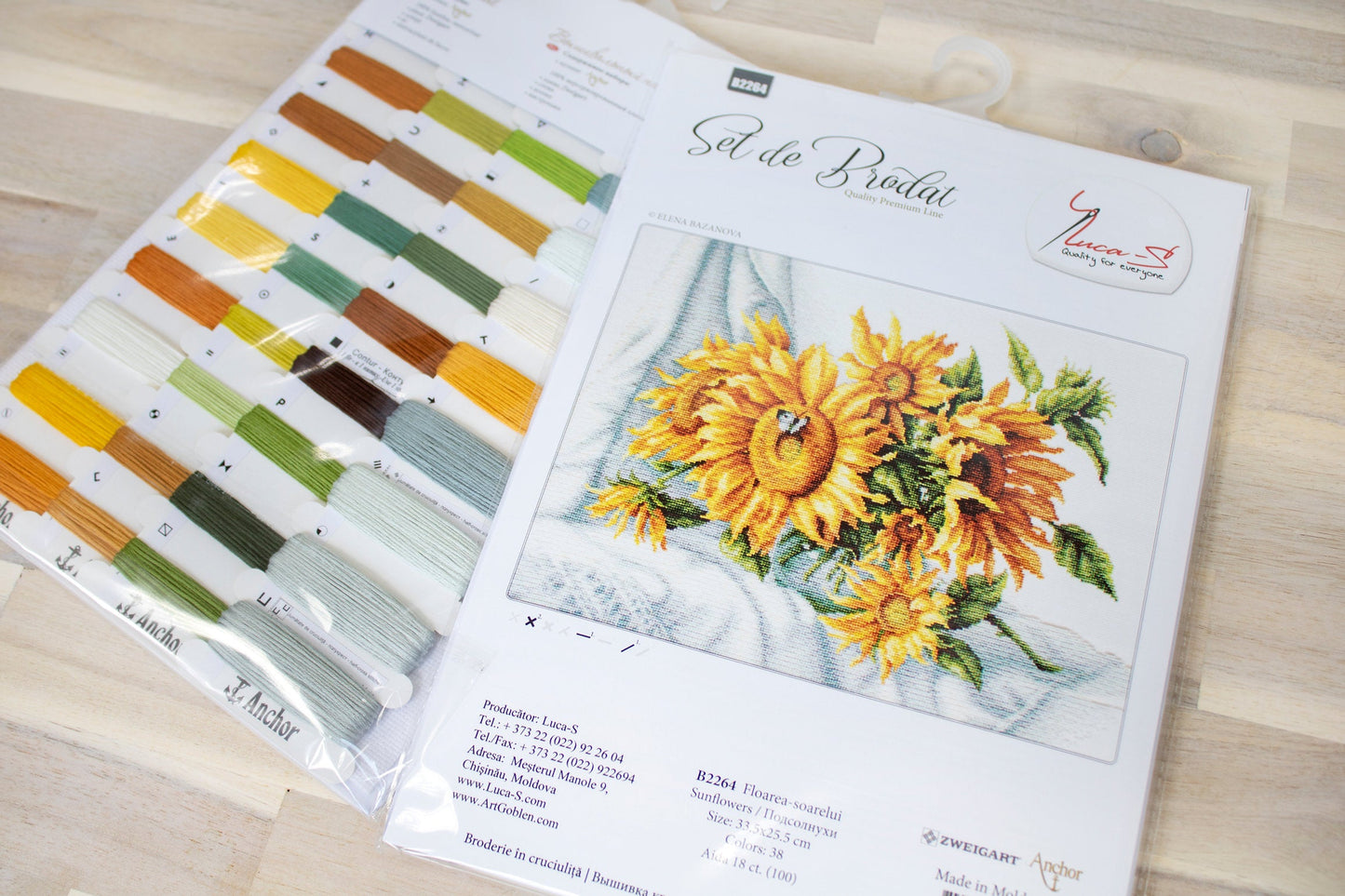 Kit de Punto de Cruz Girasoles - Luca-S B2264