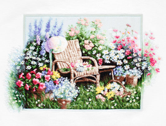 B2344 Jardin Floreciente - Luca-S - Kit de Punto de Cruz