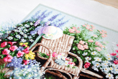 B2344 Jardin Floreciente - Luca-S - Kit de Punto de Cruz