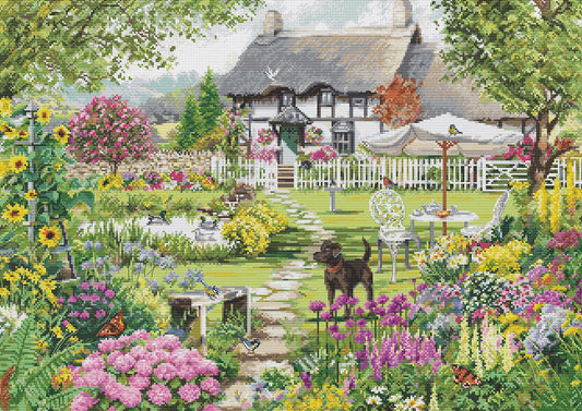 Kit de Punto de Cruz "Cottage Garden" - B2412 Luca-S Gold
