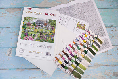 Kit de Punto de Cruz "Cottage Garden" - B2412 Luca-S Gold
