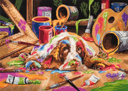 Kit de Punto de Cruz - Perrito Picasso B2415 de Luca-S
