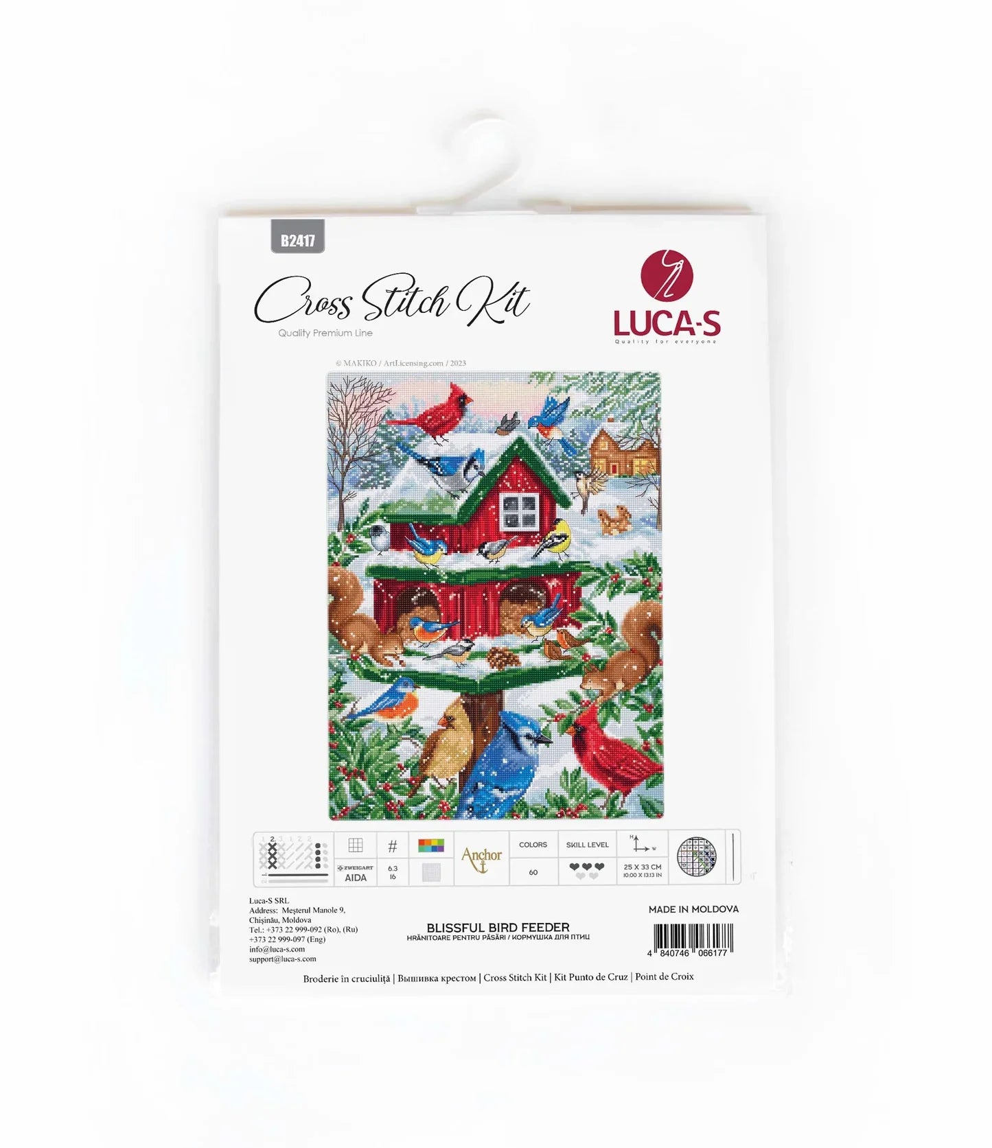 Kit de Punto de Cruz - Blissful Bird Feeder - B2417 Luca-S