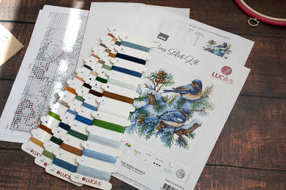 Kit de Punto de Cruz - The Birds-Winter - B2418 Luca-S