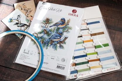 Kit de Punto de Cruz - The Birds-Winter - B2418 Luca-S