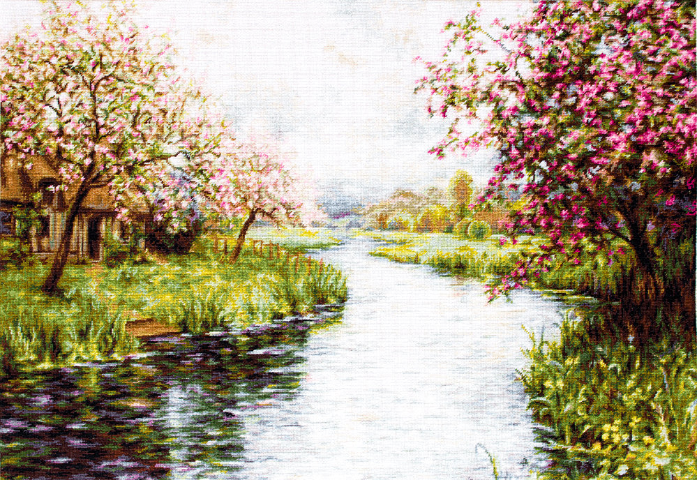Kit de Punto de Cruz Paisaje de Primavera - B545 Luca-S