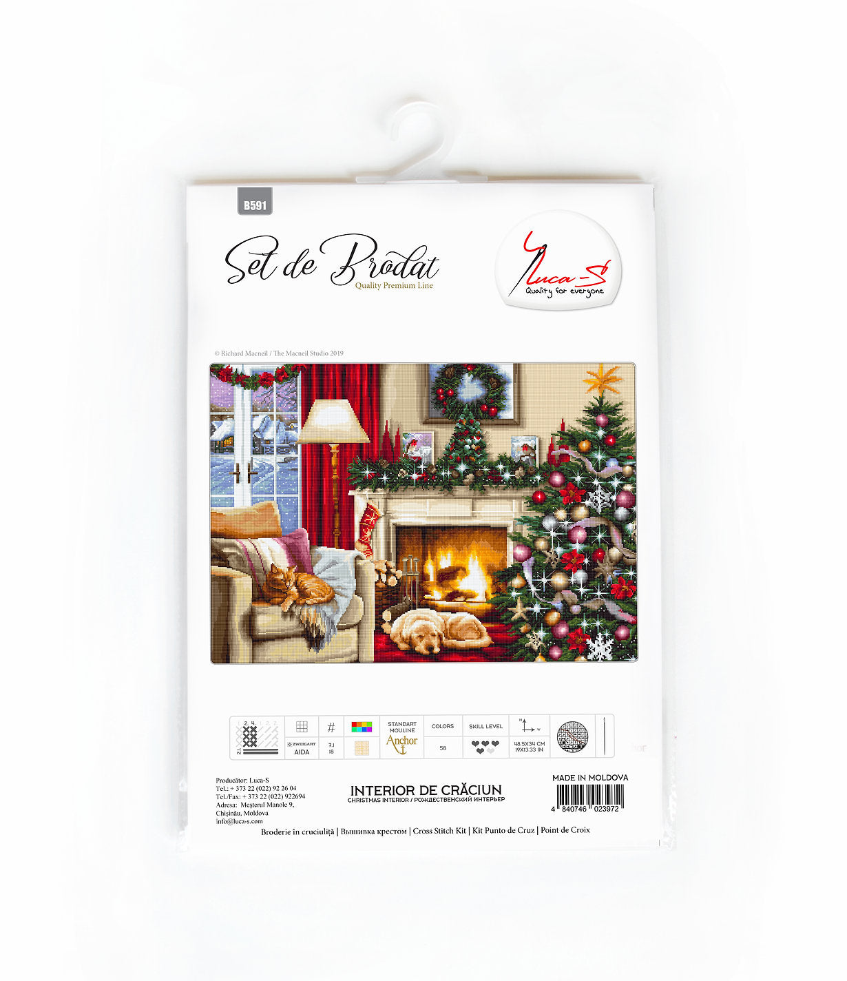 Kit de Punto de Cruz Interior de Navidad - B591 Luca-S